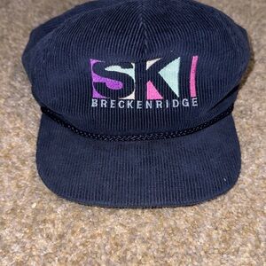 VINTAGE SKI Breckenridge Blue Corduroy Hat